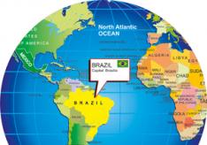Detailed map of Brazil in Russian Where is Brazil on the map